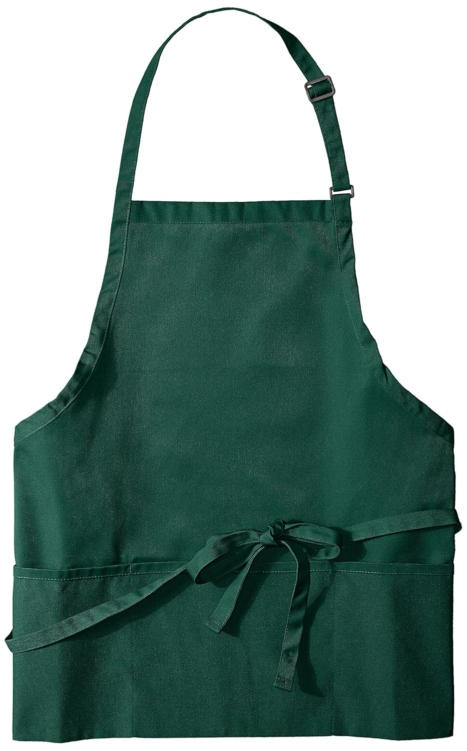 别致的罗纹中性款可调节3口袋餐厅围兜围裙 hunter one size